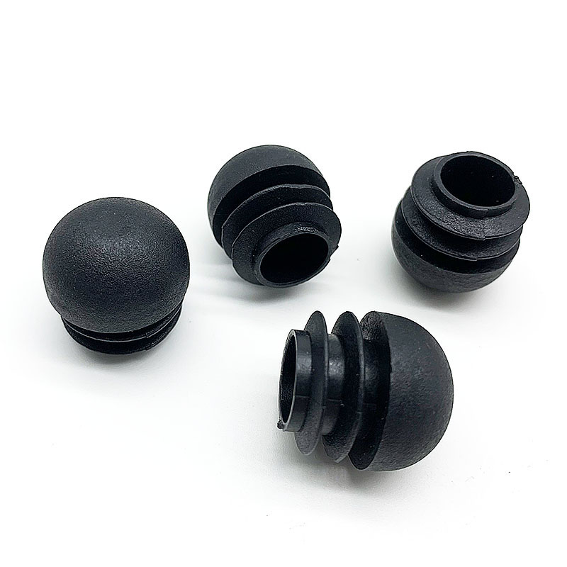 Tapas de extremo ciego de plástico redondas con cúpula, pies de silla, insertos de tubo, enchufe de 16mm-76mm