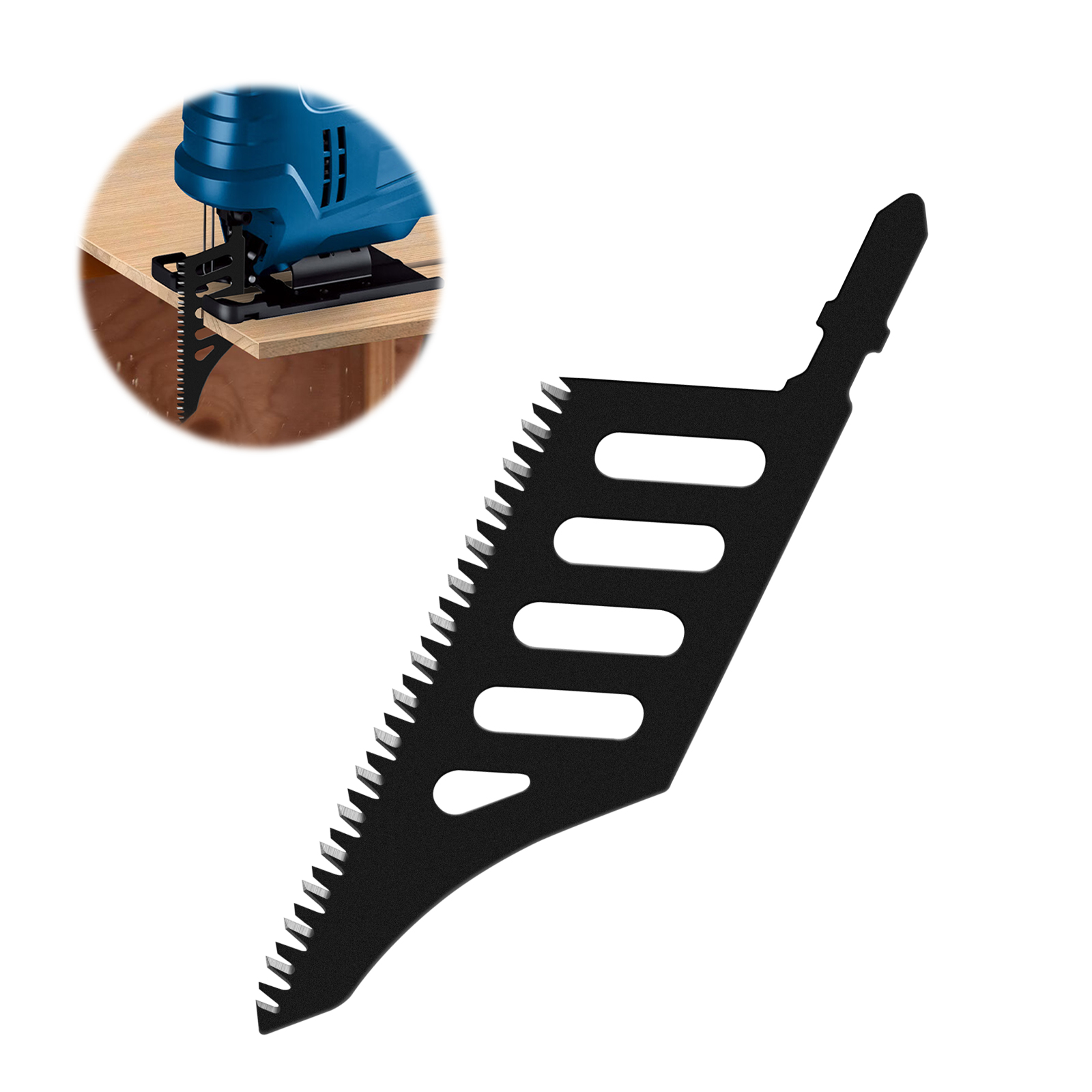 Lâmina de serra de corte extra longa e resistente, haste t, dentes grossos finos para madeira, alumínio, espaços apertados