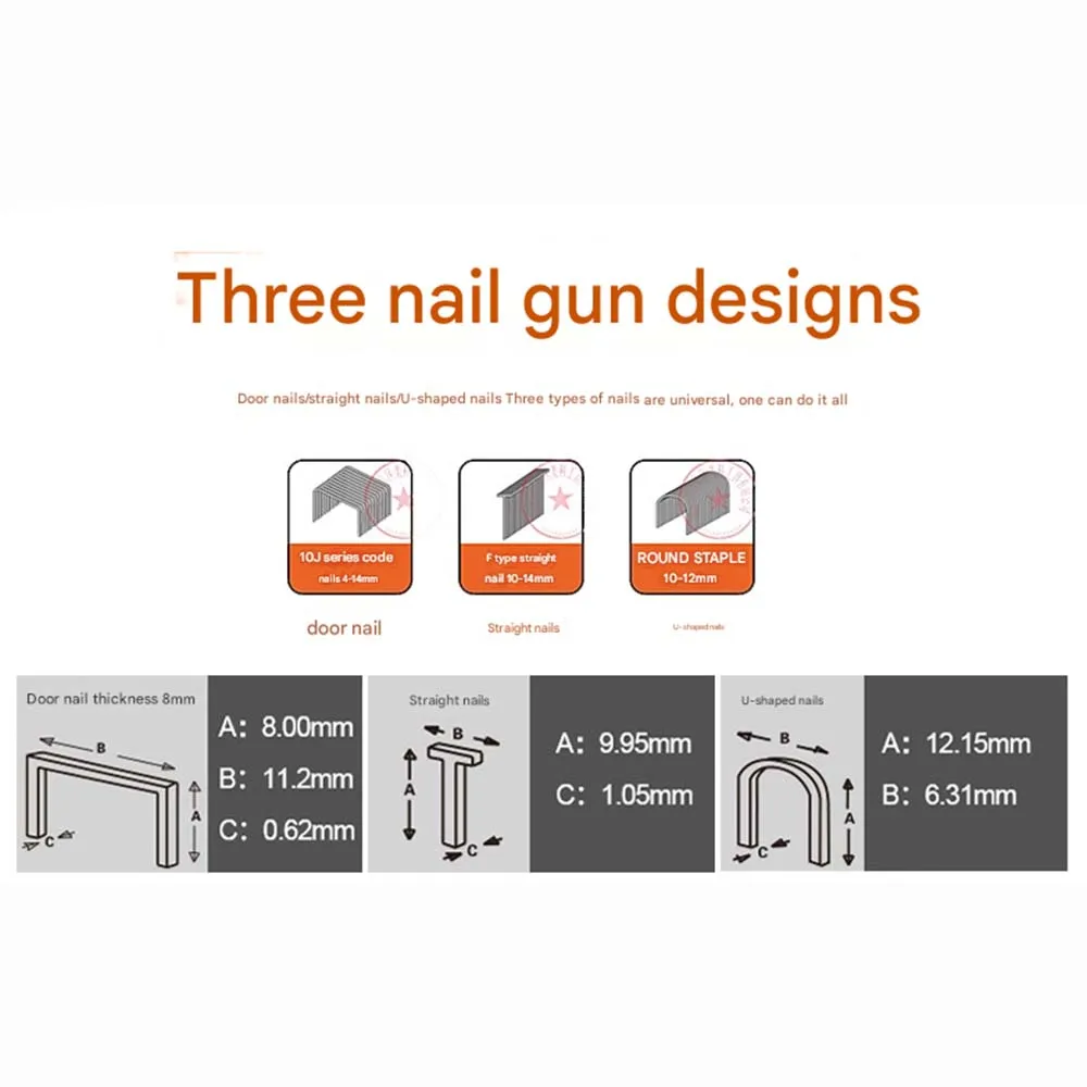 Manual Nail Gun with A Three Purpose Nail Shooter, Comes with A Nail Lifting Device and 600 Nails As A Gift