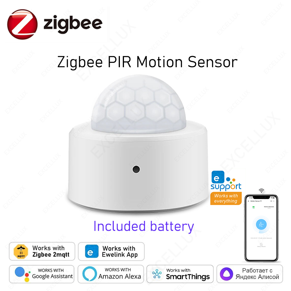 Sensor de movimiento PIR humano Zigbee, movimiento corporal EWelink, Sensor PIR inteligente, Detector infrarrojo, alarma de seguridad para el hogar, soporte ZBBridge Z2M