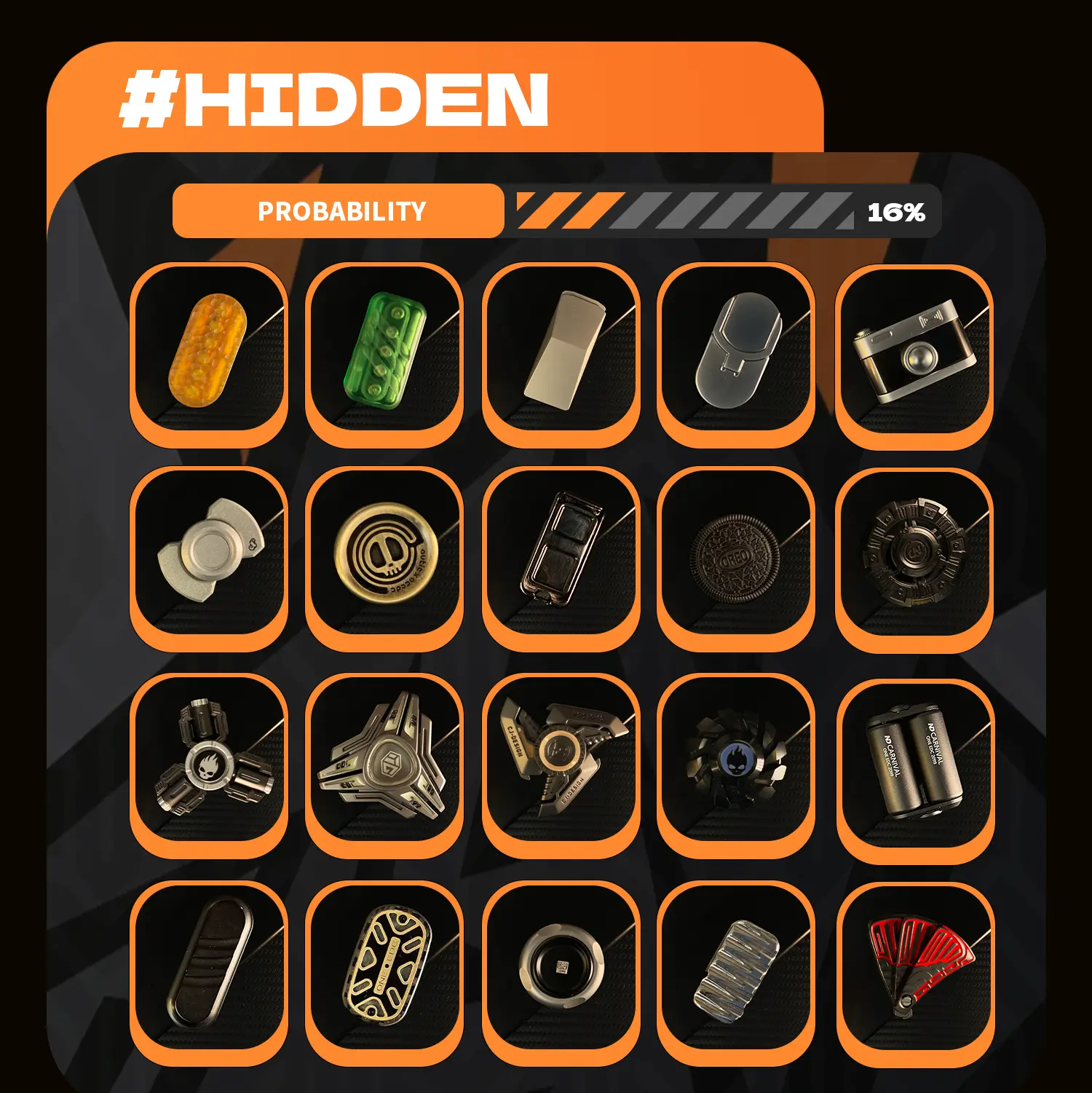 タクティカル EDC フィジェット ミステリー ボックス – プレミアム メタル スピナー、プッシュ スライダー、磁気コイン、ポケット ギア、ストレス リリーフ、コレクター向け GIF