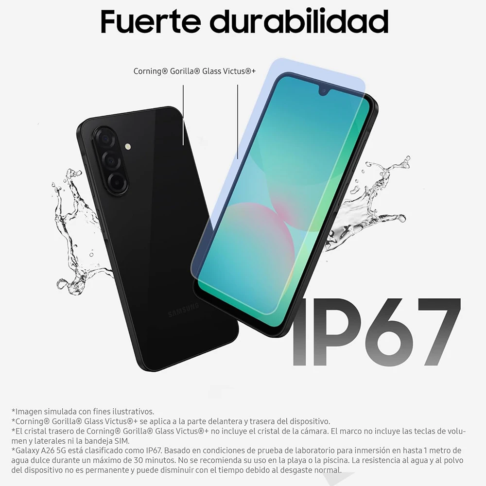 Samsung Galaxy A26 5G, Smartphone, Écran AMOLED 6,7", Caméra 50 MP, 120 Hz, 5000 mAh, IP67