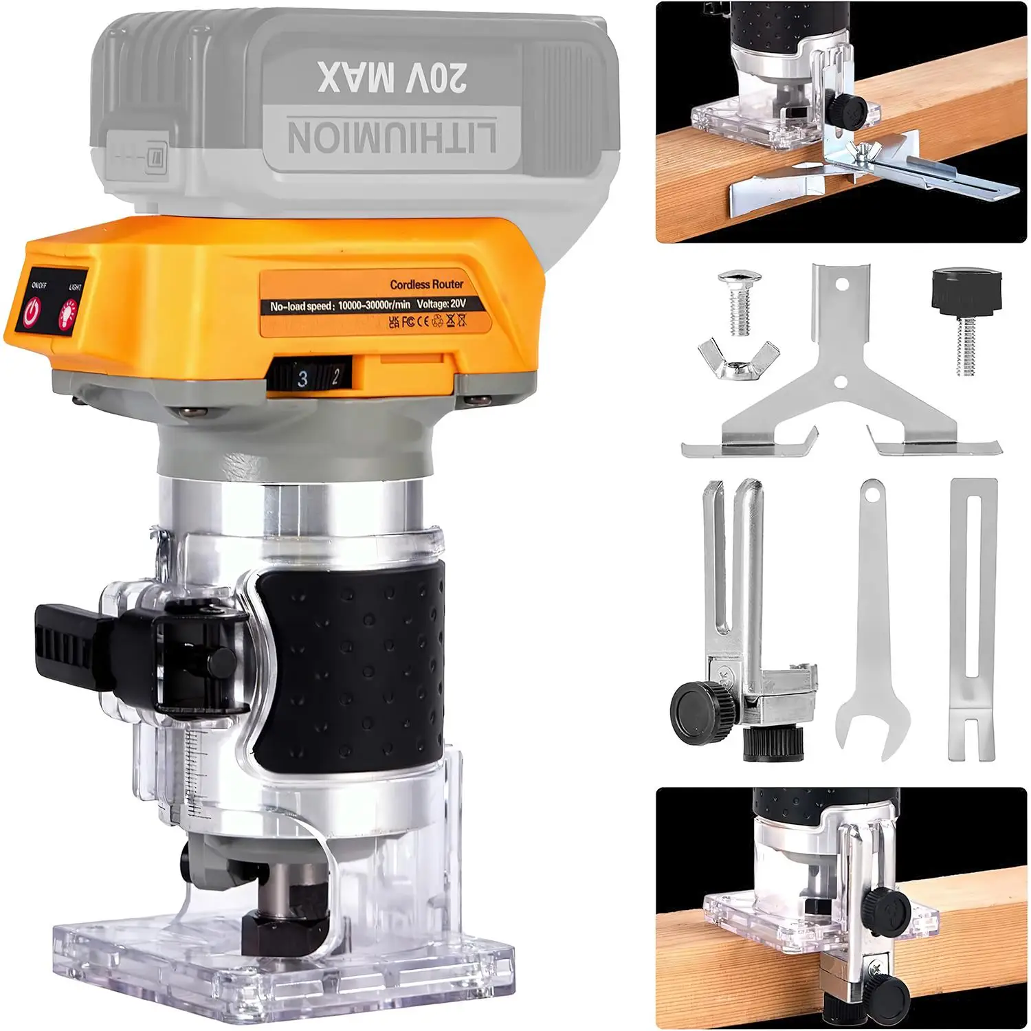 Borstelloze Elektrische Trimmer Houtbewerking Trimmachine Hout Router Millilling Brandende Steken Machine Voor Dewalt 20V Batterij