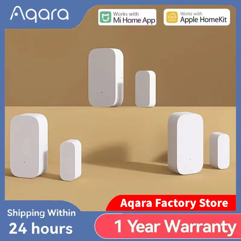 Aqara-Sensor de puerta y ventana Zigbee, alarma de conexión inalámbrica, Mini Sensor de puerta inteligente, funciona con Aqara Gateway Mi Home HomeKit APP