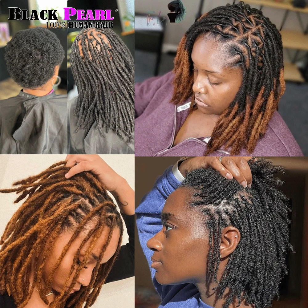 1b/vermelho extensões de dreadlocks de cabelo humano dreadlocks loc extensões kinky em linha reta 100% extensões de dreadlocks de cabelo humano