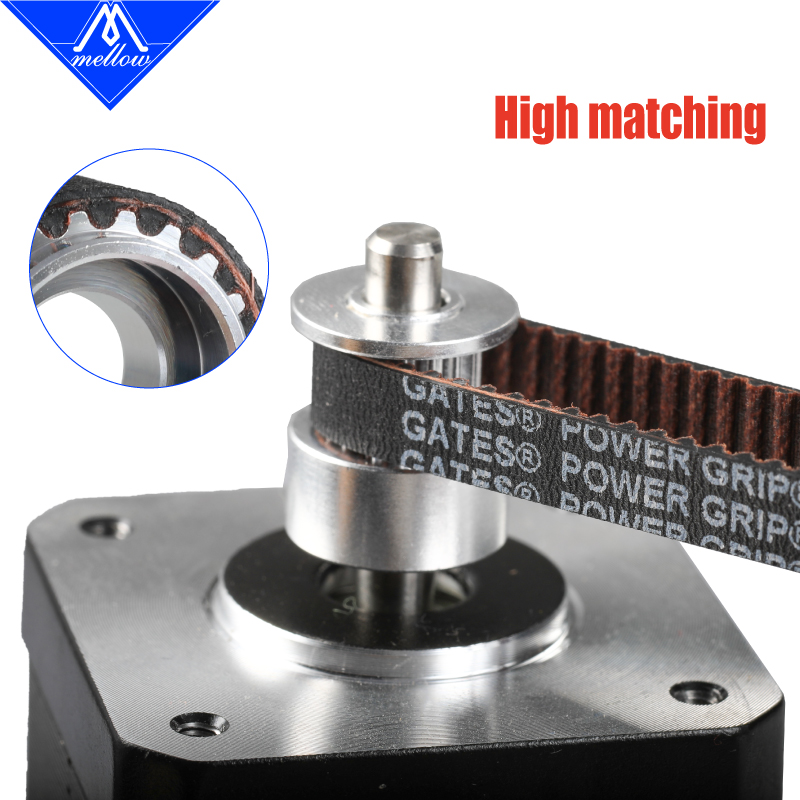 Mellow 3D Printer GT2 Open Timing Belt Pulley 20 teeth Bore 5mm for Width 6mm/9mm/10mm/12mm GT2 synchronous belt 2GT 20teeth 20T