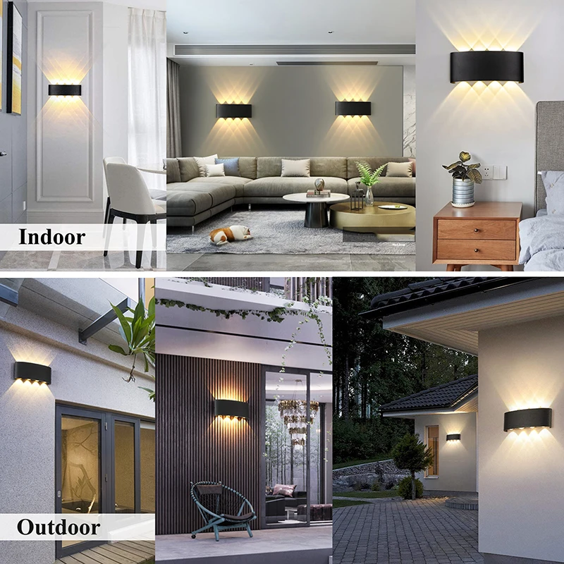 โคมไฟติดผนัง LED กลางแจ้งบันไดโคมไฟข้างเตียง LOFT ห้องนั่งเล่นขึ้นลงบ้านห้องโถง Lampada พร้อม Motion Sensor 4W 6W 8W 10W
