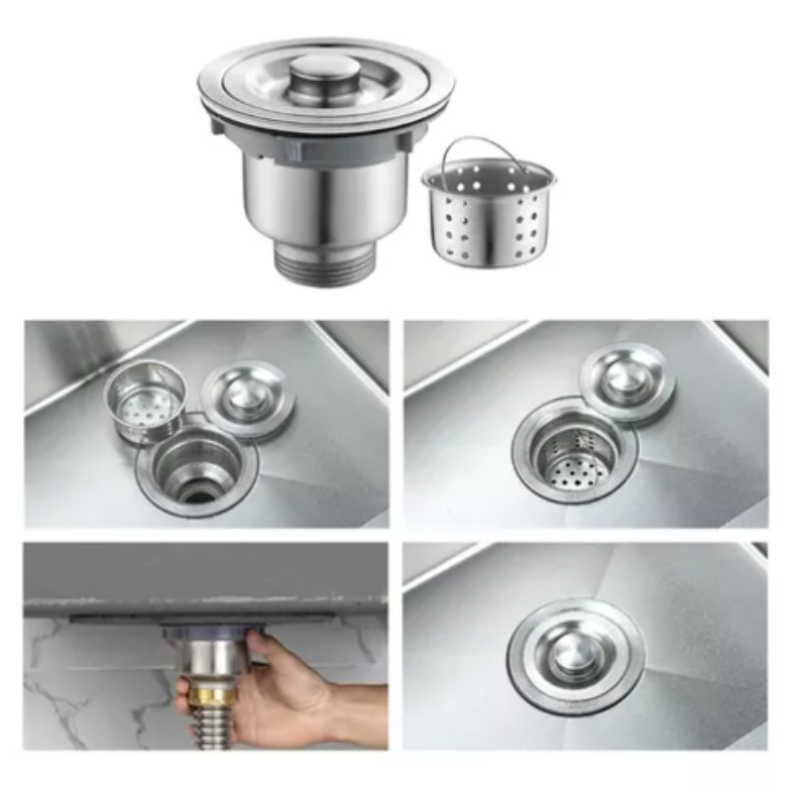 Válvula Ralo Pia Cozinha 4 1/2 Aço Inox 304 Com Cesto Removível Brinovar