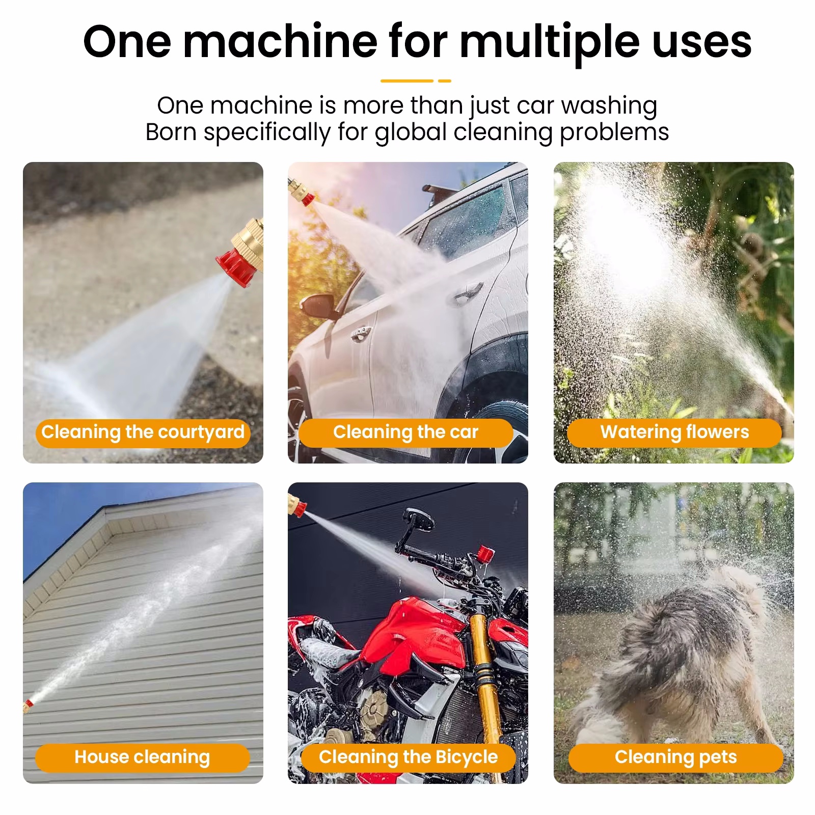 50Bar Cordless idropulitrice ad alta pressione rondella pistola ad acqua a spruzzo autolavaggio macchina per la pulizia dell'acqua a pressione per batteria Makita 21V