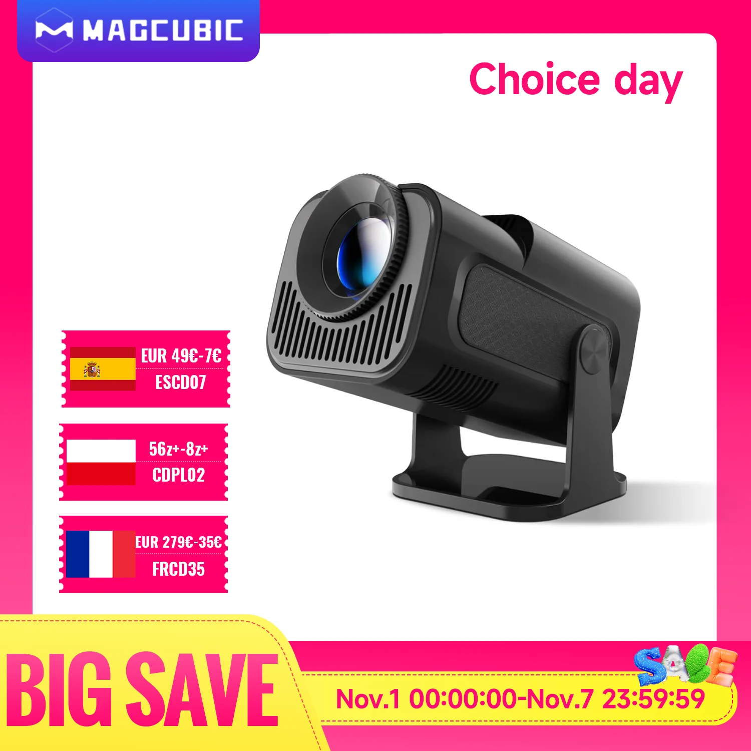 Proiettore Magcubic HY320 4K Android 11 390ANSI Dual WiFi6 BT5.0 Cinema portatile nativo 1080P per cinema all'aperto Home Theater