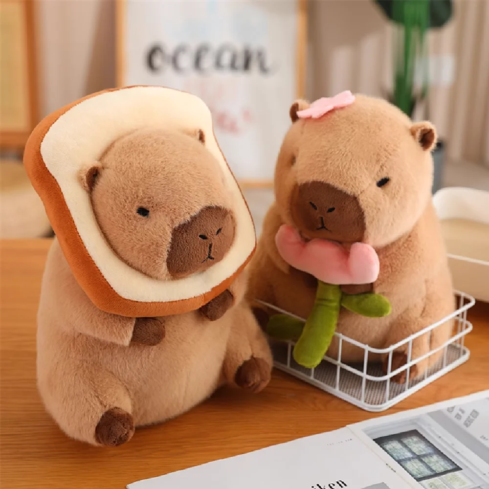 ตุ๊กตา Stitch ยัดไส้น่ารัก Capybara ขนมปังนุ่มพิเศษสำหรับเป็นของขวัญวันเกิดสำหรับเด็กของตกแต่งห้อง