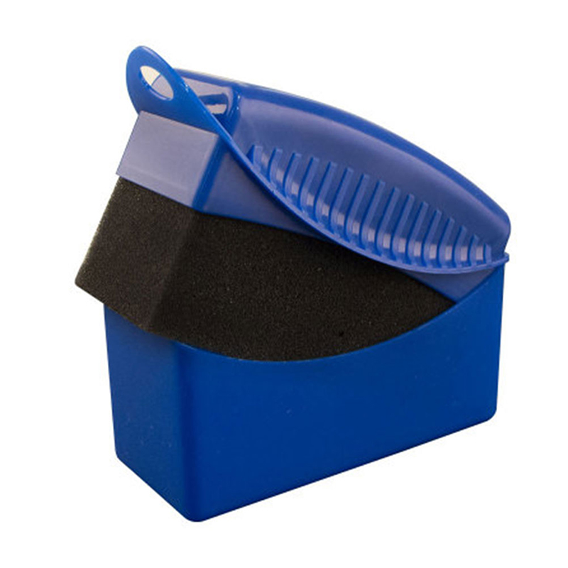 Seametal escova de esponja de polimento de roda de carro com capa abs lavagem limpeza pneu contorno curativo aplicador almofadas