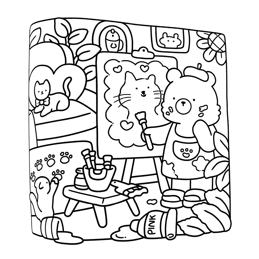 สมุดระบายสีฮาโลวีน COZY FRIENDS สมุดระบายสีสําหรับผู้ใหญ่และวัยรุ่นที่มีสิ่งมีชีวิตที่น่าขนลุกที่น่ารักสําหรับของขวัญวันฮาโลวีน