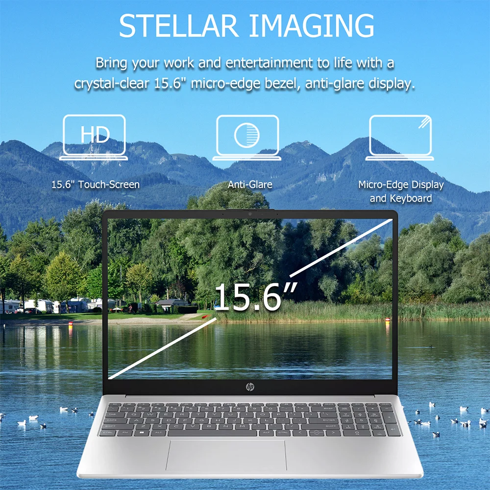 HP 2024 Newest Business Laptop,15.6" Touchscreen Laptop,Intel Core i3-1215U,Up to 64GB RAM,2TB SSD,Intel UHD Graphics,Win 11 Pro