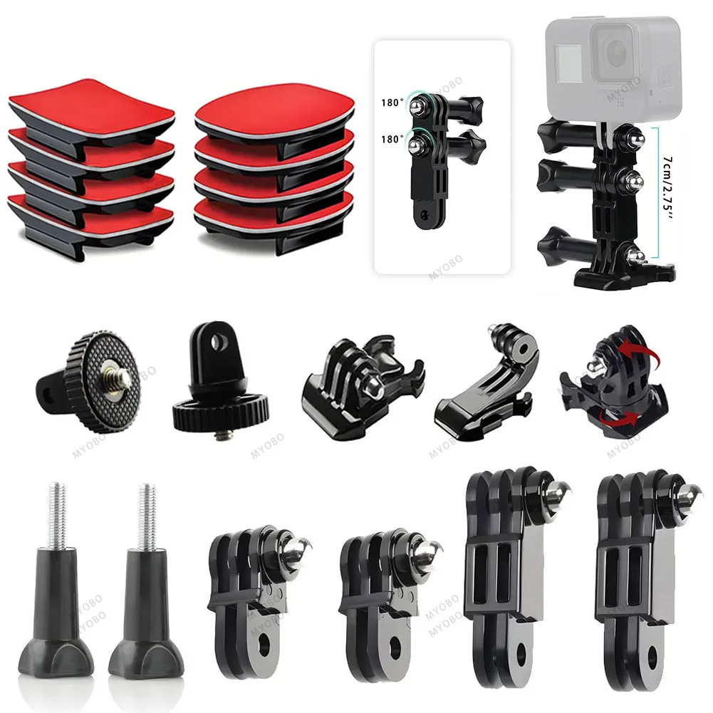 Accessories Kit for Action Camera Quick Release Tripod Adapter Mount Base for Gopro Insta360 AKASO SJCAM DJI Action Accessory