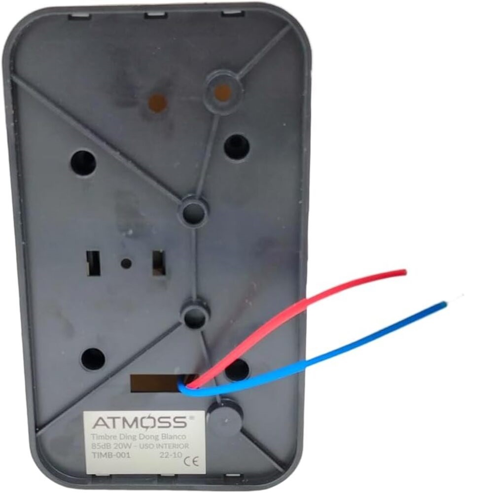 Timbre De Puerta Musical DING-DONG Para El Hogar, 230V 20W 85Db, Color Blanco, Para Montaje En Pared, Sonido Fuerte y Penetrante, Fácil De Usar