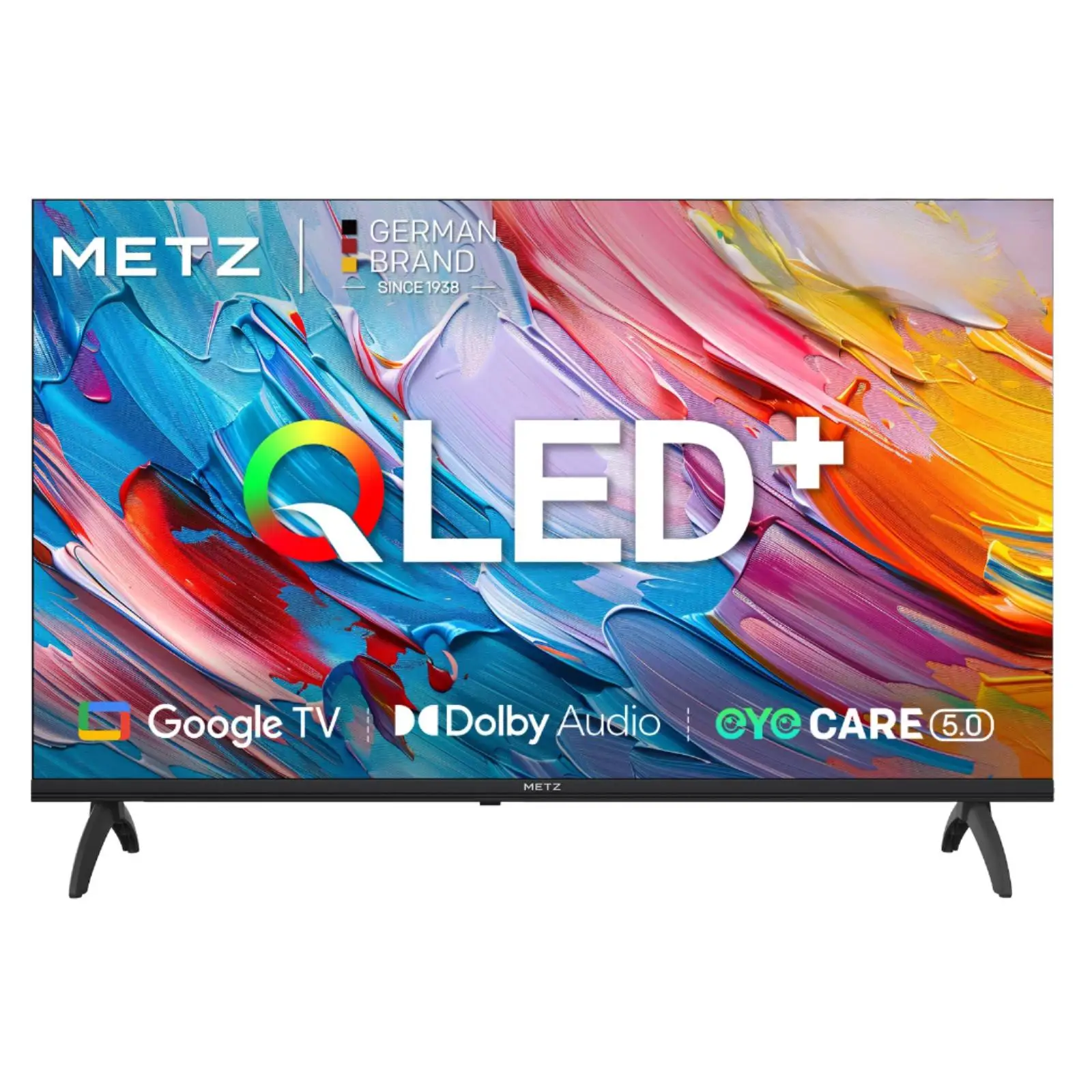 METZ MQF7000Z Smart TV HD QLED Google TV | Eyecare 3.0, HDR10, Dolby Audio, télécommande Bluetooth, cadre sans bordure, noir