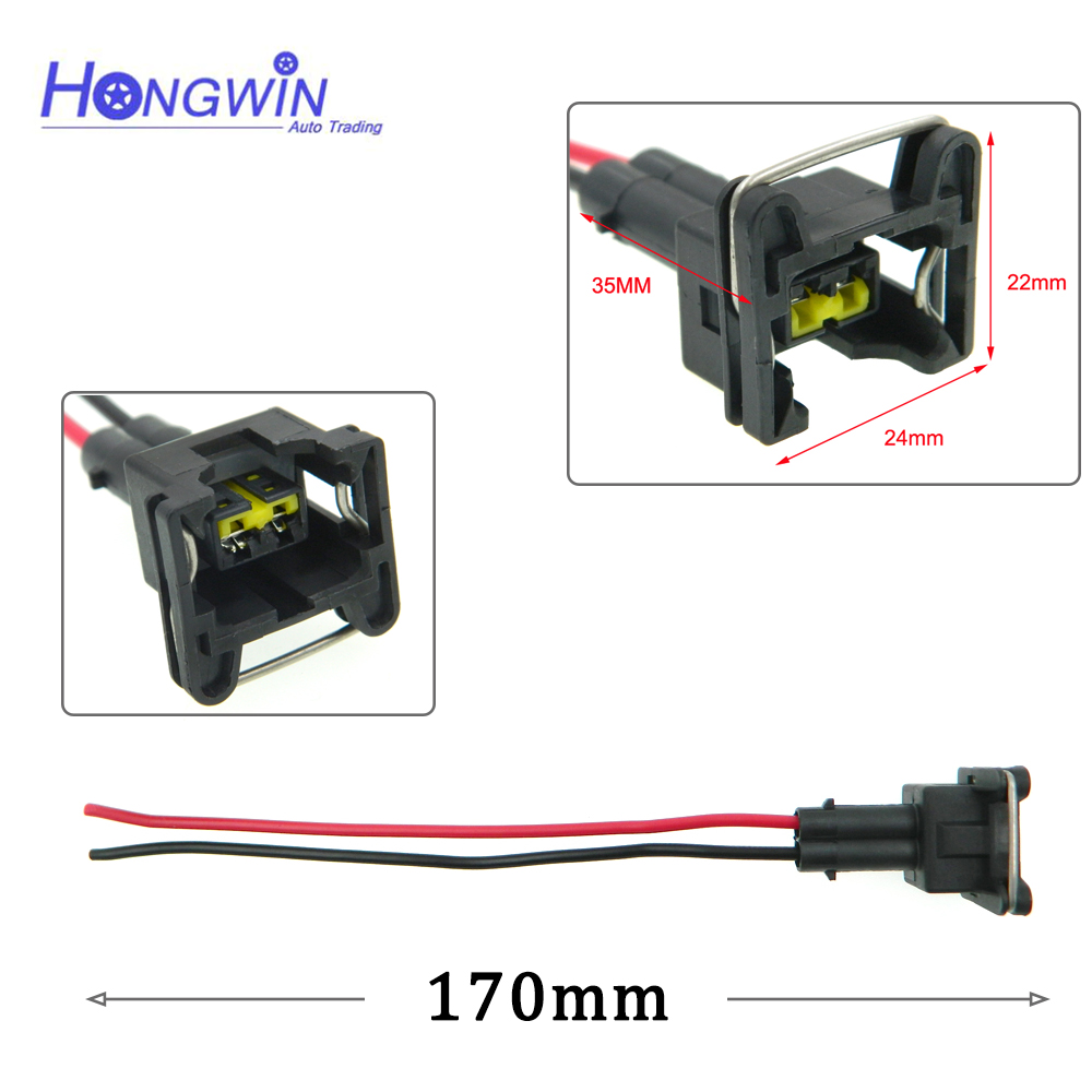 x5/10 燃料インジェクターコネクタ配線プラグクリップブーストソレノイドバルブフィット EV1 OBD1 ピグテールカット & スプライス 440cc 650cc 850cc 1000cc