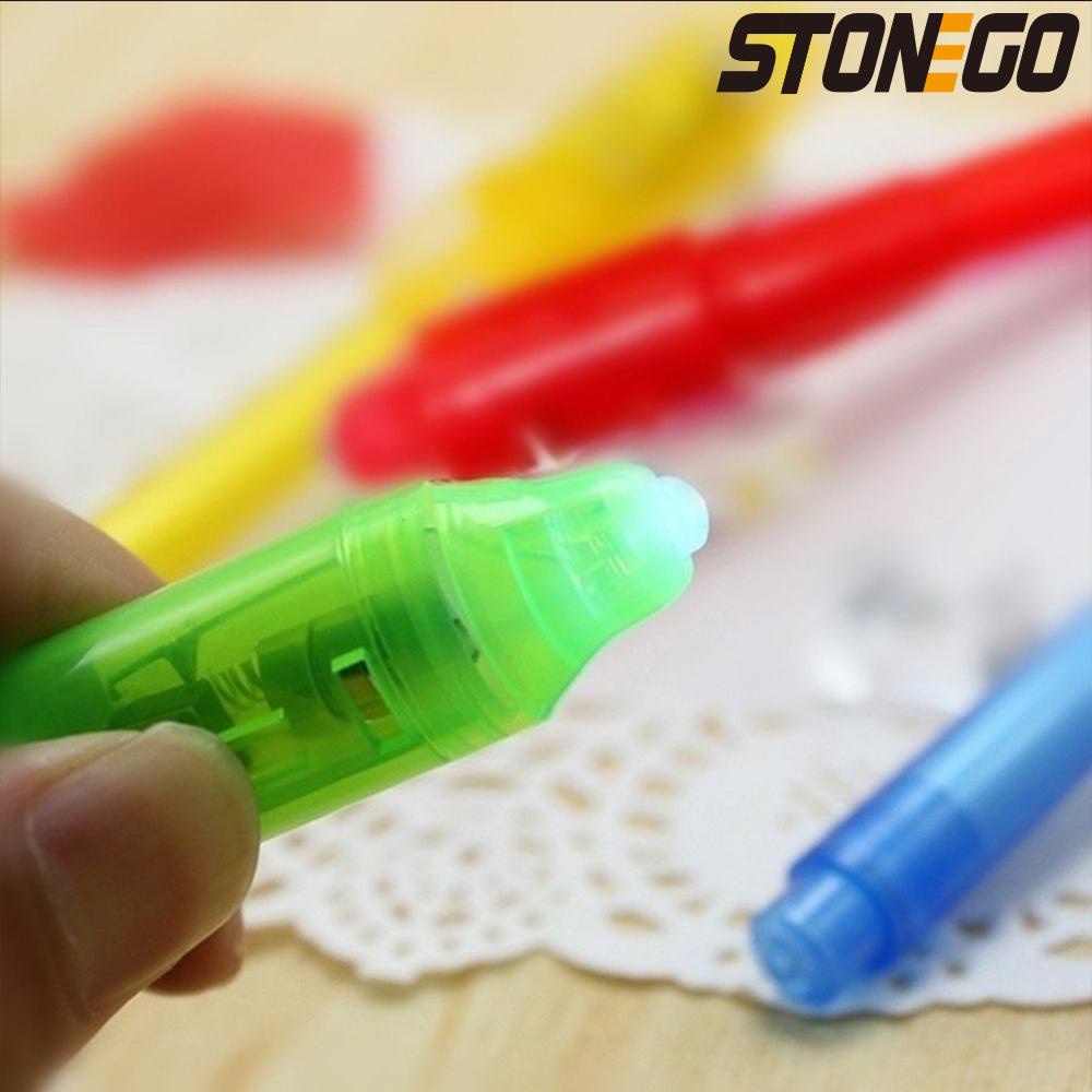 STONEGO Luminous Light Invisible Pen Magic UV Light Pen Secret Learning Magic Pen dla dzieci Party Favors Ideas Gifts Novelty Toy