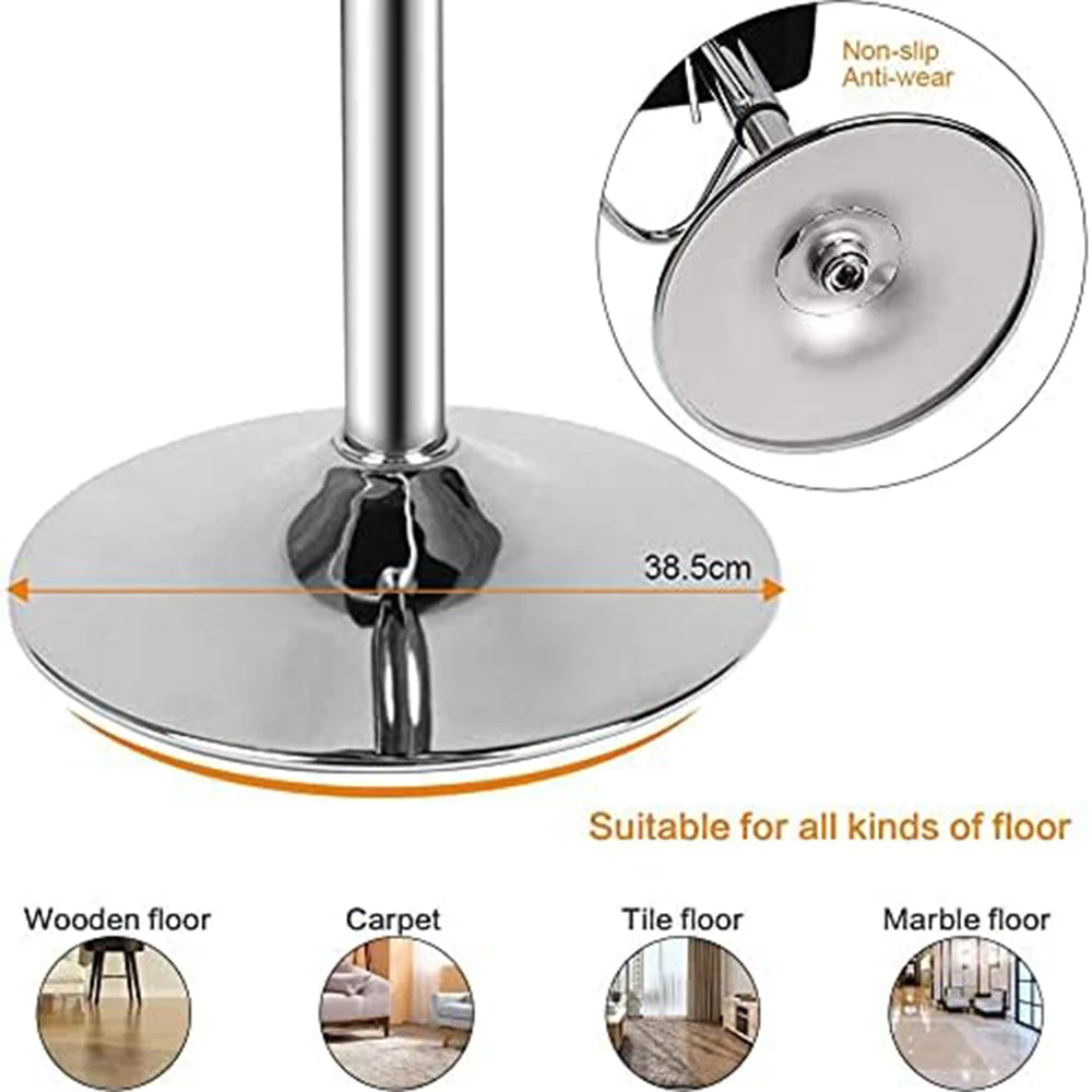Bigzzia, 2 uds., taburetes de Bar, sillas de Bar giratorias de cuero PU, taburetes giratorios para desayuno, Bar, mostrador, cocina, hogar, taburete de pie alto