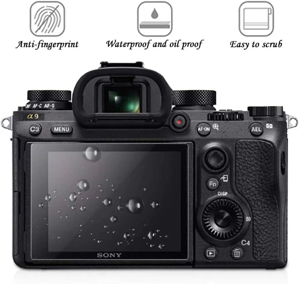 Protector de pantalla de vidrio templado para Sony A6400 A6300 A6000 A5000 NEX-7/6/5 A9 A77 A7R A7 A7s A7II A7III ZV1 RX10 RX100 II III IV