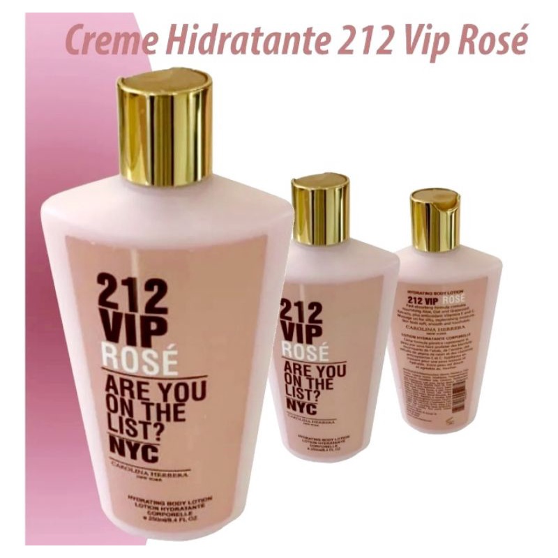 Creme Hidratante Feminino 2I2 Vip Rose Loção Perfumada 250ml Pronta Entrega