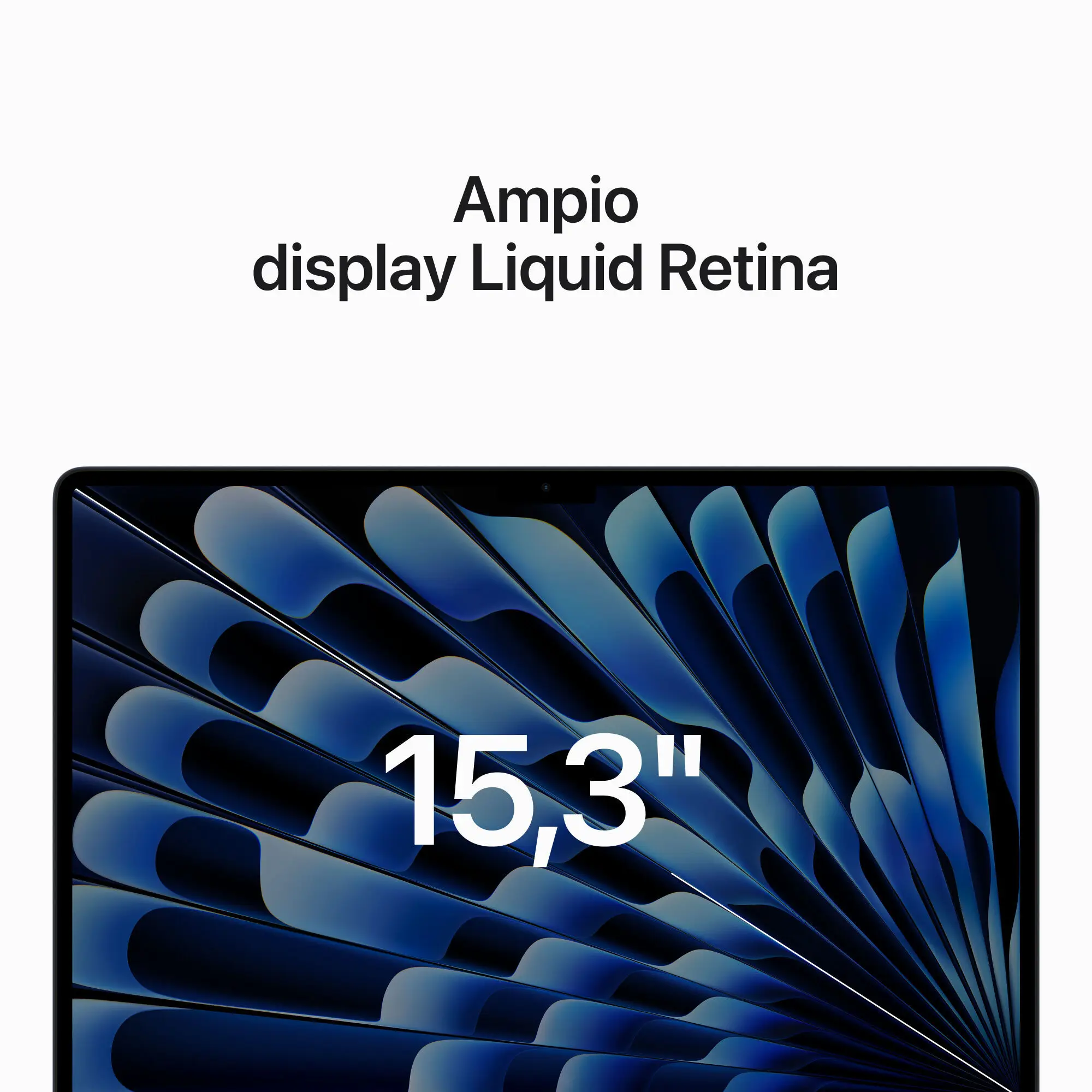 MacBook Air 15" Chip M2 con 8-core CPU 10-core GPU - 8GB di Memoria Unificata e SSD da 512GB - Mezzanotte