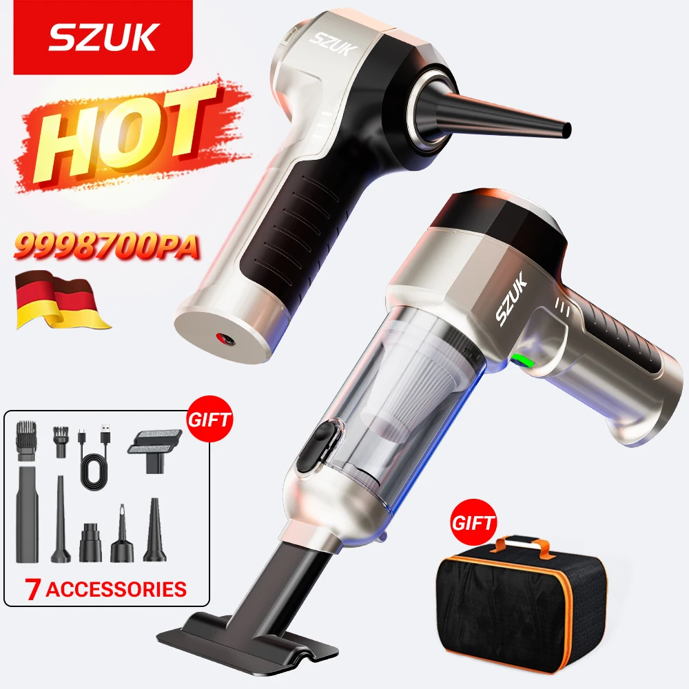 SZUK-miniaspiradora portátil para coche, potente aspiradora de mano, máquina de limpieza de succión fuerte, limpiador inalámbrico de mano aspiradora para coche aspiradorá de mano aspirador de mano potente
