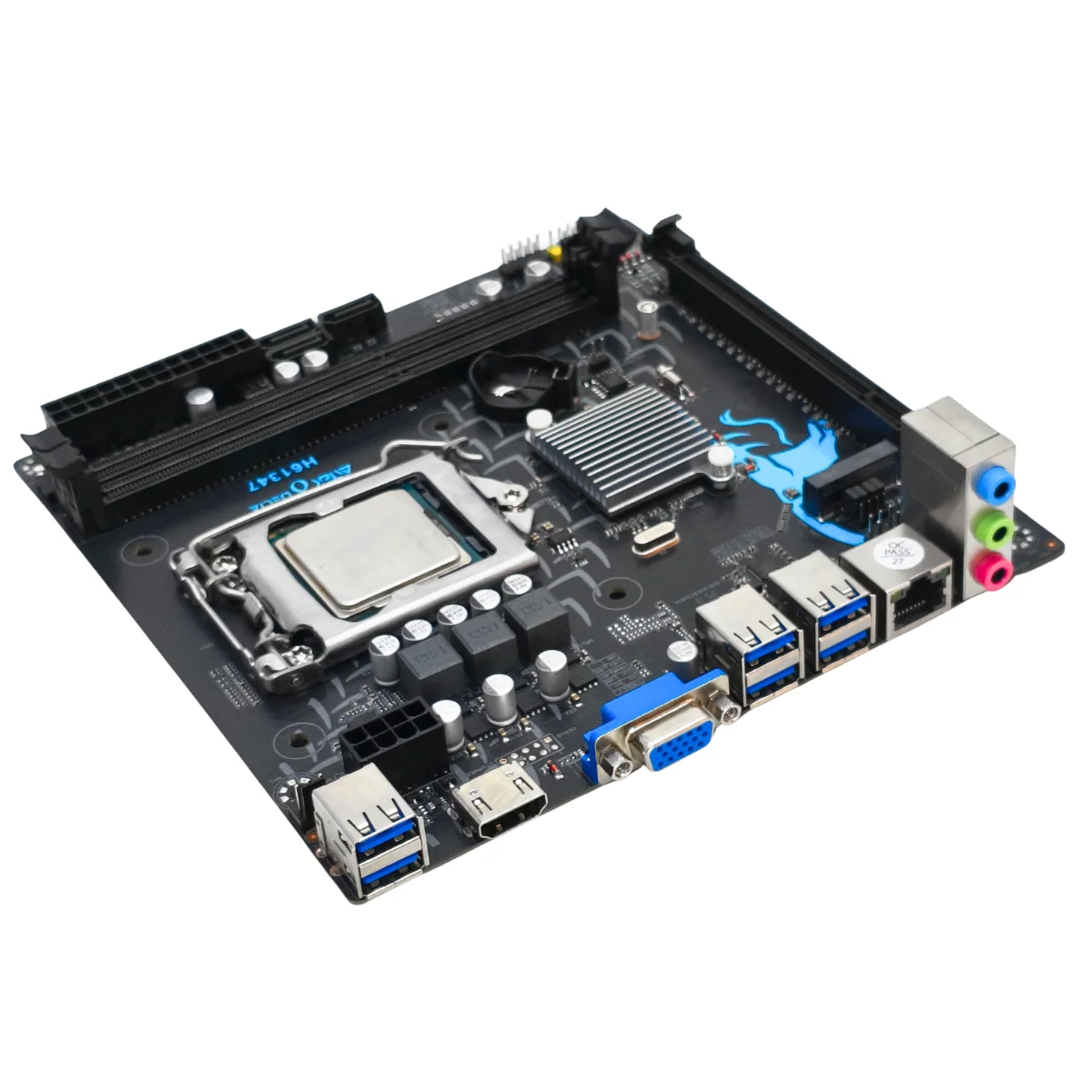 Kit Placa Mae Micro ATX Chipset H61 E Processador Intel Core i5 3470 3.20GHz HDMI VGA DDR3 16GB SATA M2