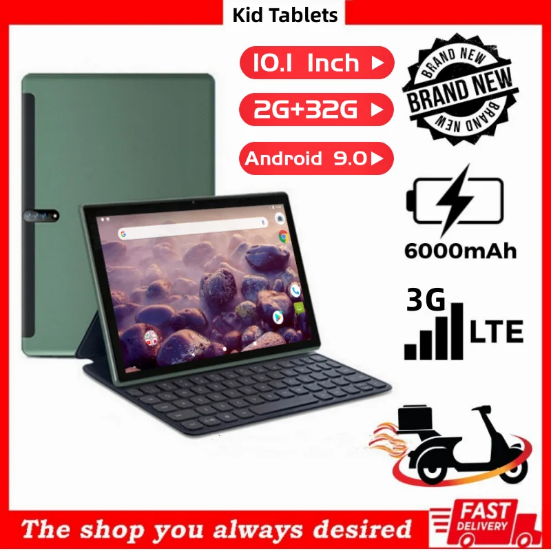 10,1 Zoll Android 7. 1 z80 Telefonanruf Kinder Tablet 2GB RAM 32GB ROM A53 9,0 GHz 4-Kern 1,5 x800ips Typ-C Geschenkst änder Silikon hülle