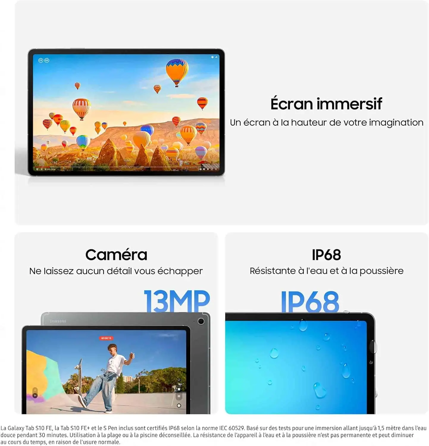 【Marke+】 SAMSUNG Galaxy Tab S10 FE Tablet mit S Pen WIFI Vision 10,9'' Display Exynos 1580 8000mAh Akku unterstützt Google Play