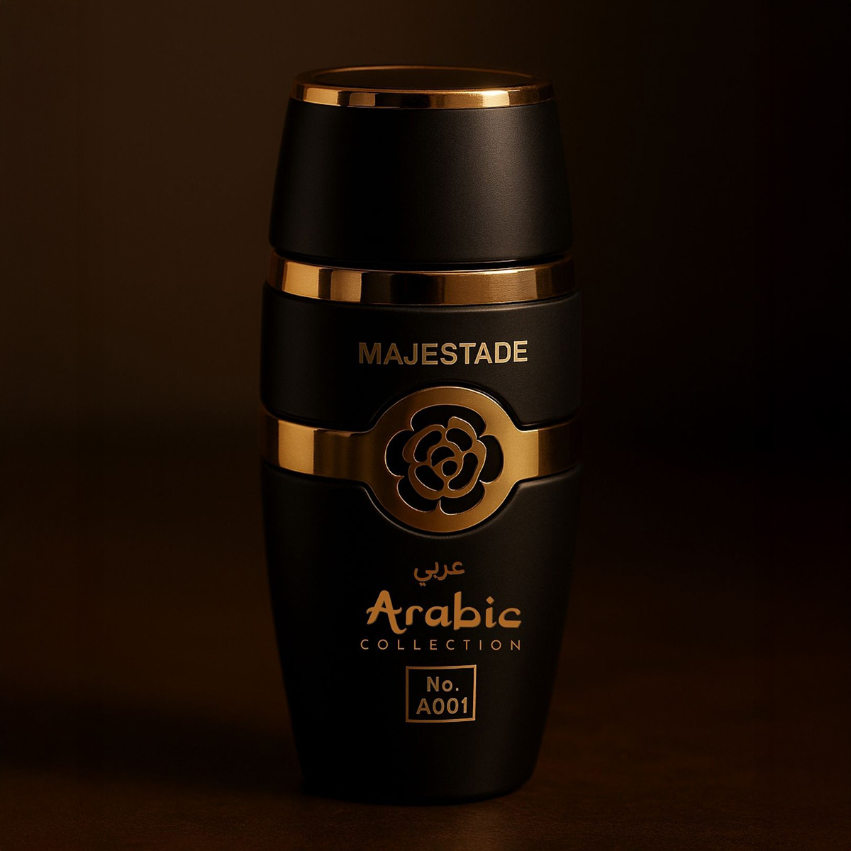 Perfume Árabe Masculino Majestade A001 – 25ml – Âmbar Especiado Amadeirado