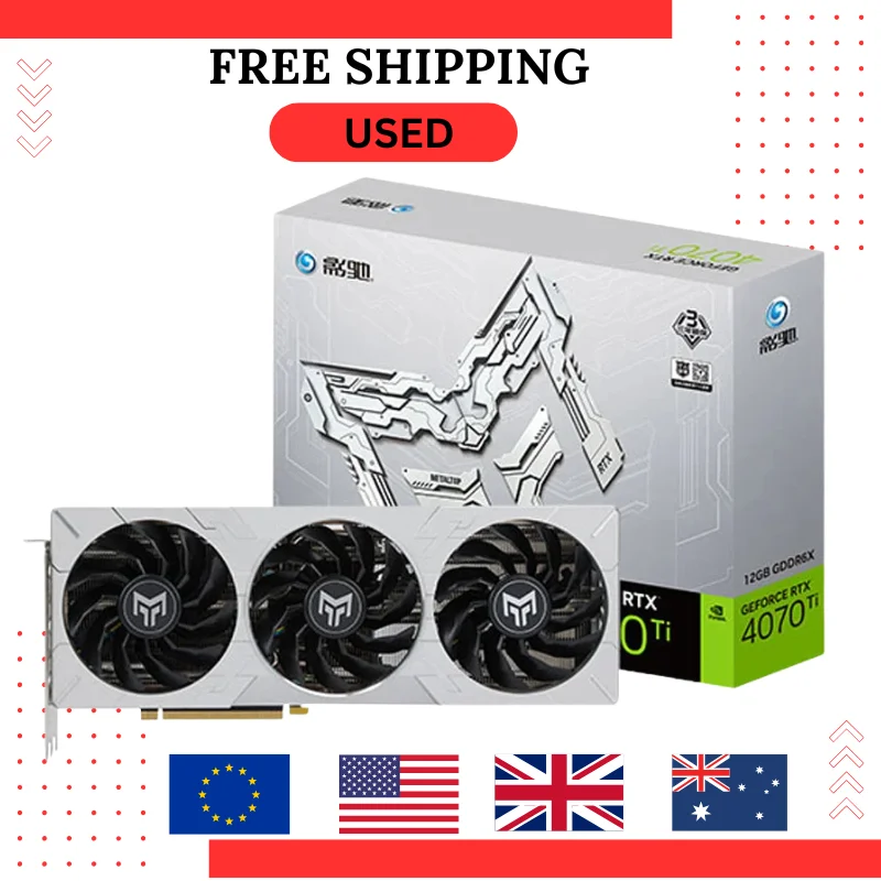 USED GALAXY  Graphic Card RTX 4070Ti Metal Master OC 12GB GDDR6X 192Bit RTX 4070Ti 12VHPWR Gaming GPU Video Cards placa de video