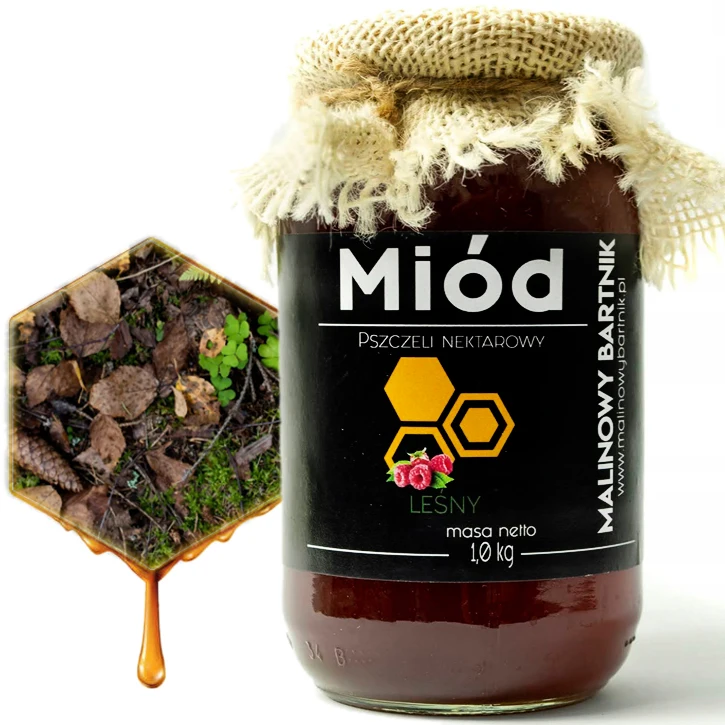 MIÓD LEŚNY 1 kg Spadziowo - Nektarowy Polska pasieka, zbiór 2025