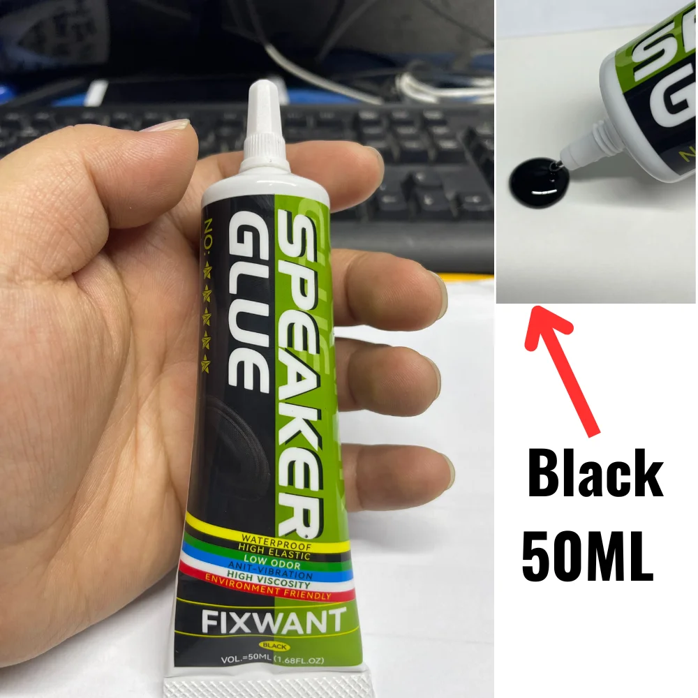 Loud Speaker Repair Glue Foam Side Dust Cap Rubber Edge Cone Basin Strong Adhesive 15/25/50ML Black / Yellow
