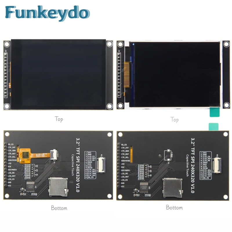 3.2 Inch SPI Serial IPS Touchscreen Display for ESP32 3.2" 320x240 Pixel ILI9341 Driver TFT LCD Module for Arduino/Mega2560/C51