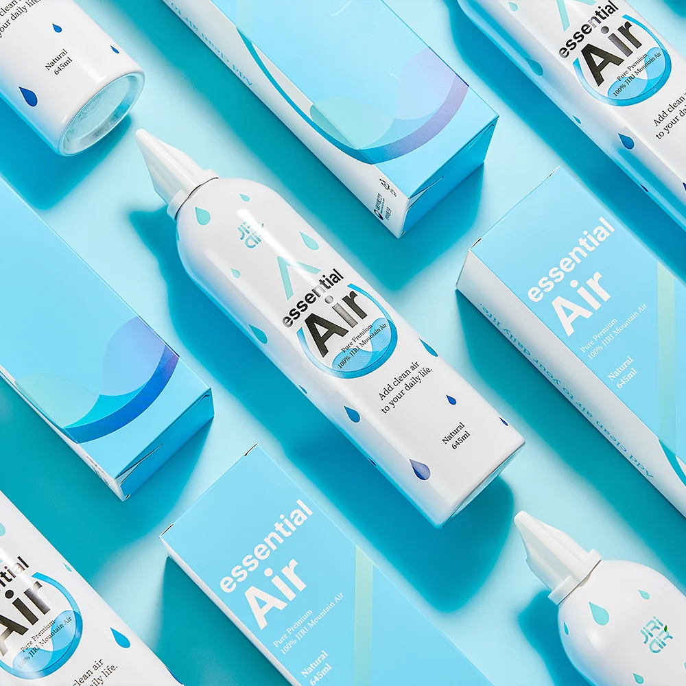지리에어 휴대용 공기캔 산소캔  산소호흡기 지리산 청정공기 에센셜에어 645ml 6개입