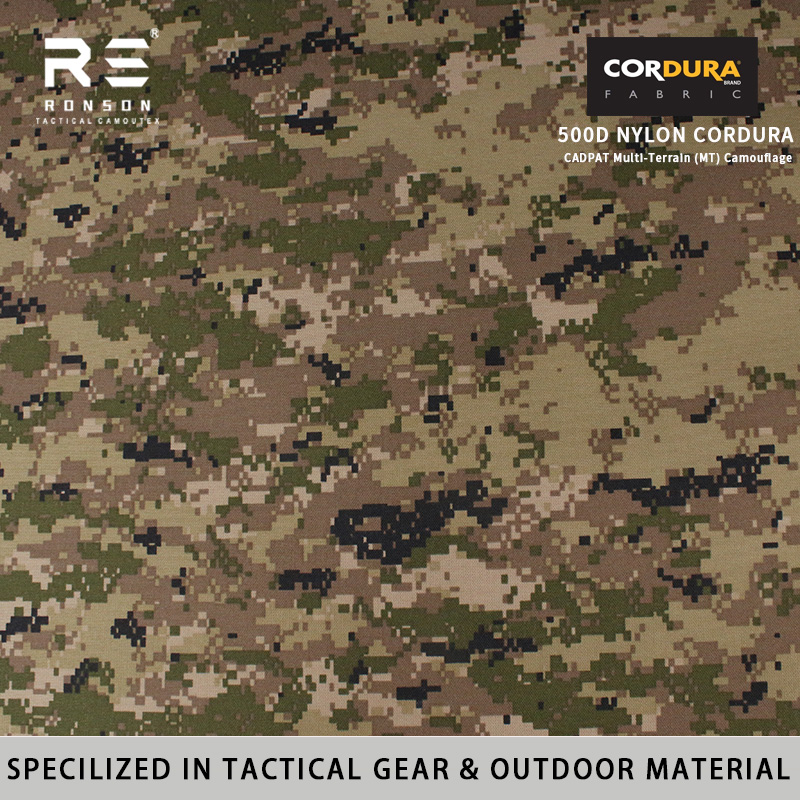 CADPAT Multi-Terrain (MT) Камуфляж 500d Нейлоновая ткань Cordura с полиуретановым покрытием Прочное использование для тактических снастей WR и ближнего инфракрасного диапазона