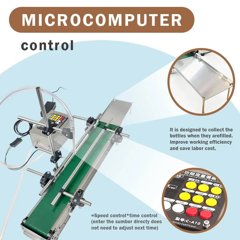 New automatic small single-head liquid filling machine automatically transport liquid filling production line for wine, Perfume