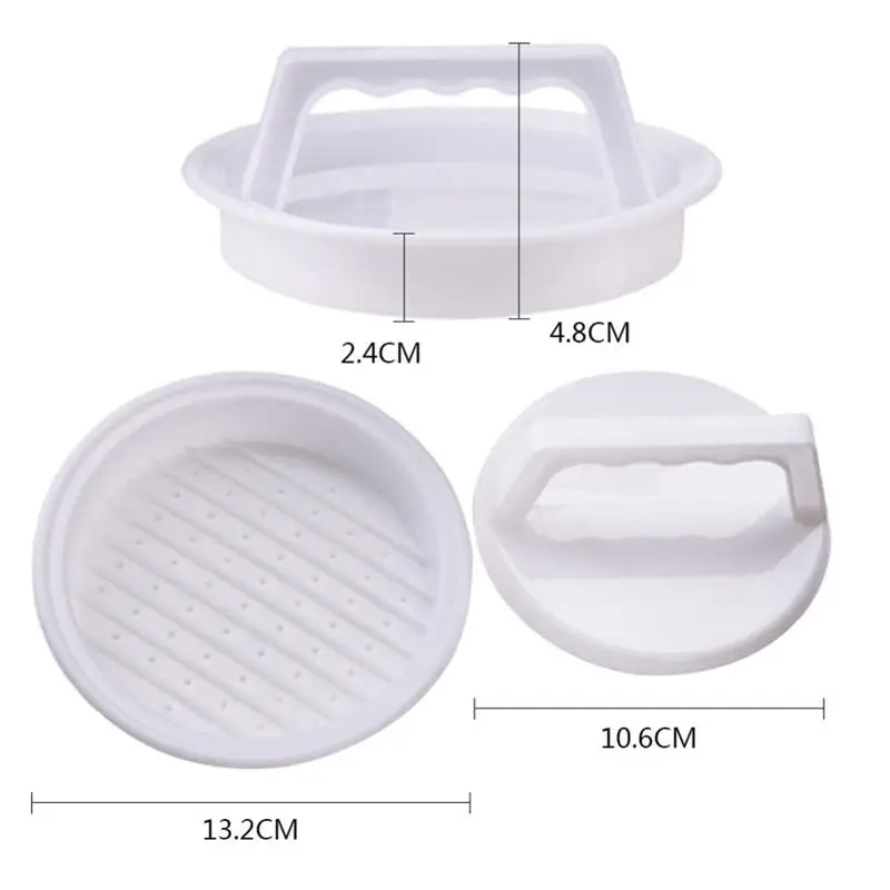 Jjyy-diyハンバーガー用の肉と子用の台所用品セット,金型,食品品質のプラスチック製ハンバーガープレス,1セット