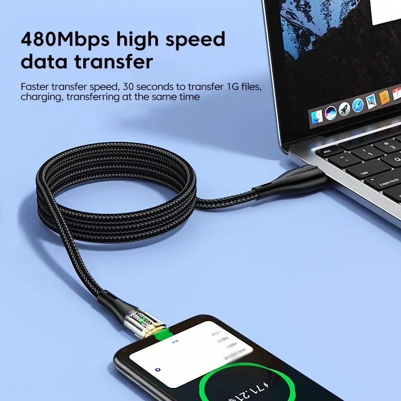 Cable USB a tipo C de 120W, Cable de datos de carga súper rápida para Xiaomi 12 Redmi Note 11, Samsung S23 S22, Cable cargador tipo c Huawei
