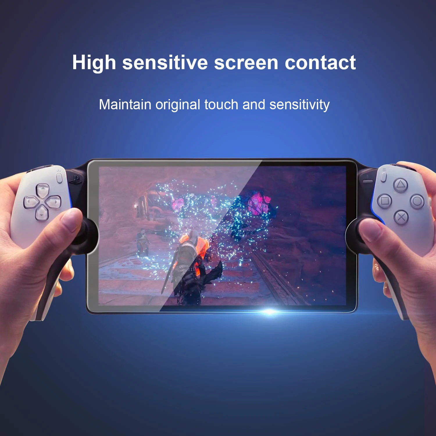 2pack 9H Tempered Glass for PlayStation Portal Anti-Fingerprint Bubble Round Edge Screen Protector 0.3mm Film for PS Portal