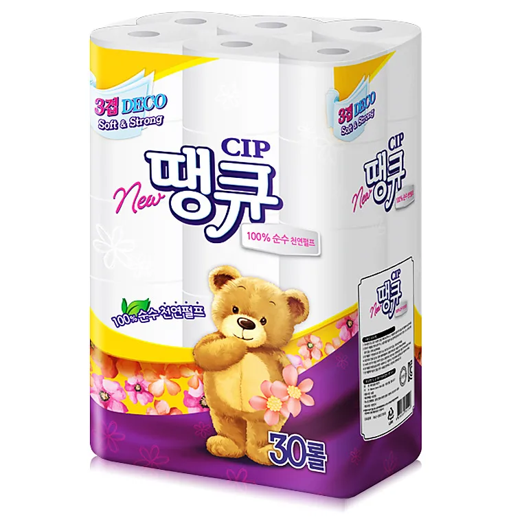 뉴땡큐 화장지 천연펄프 3겹 30롤 두루마리 휴지