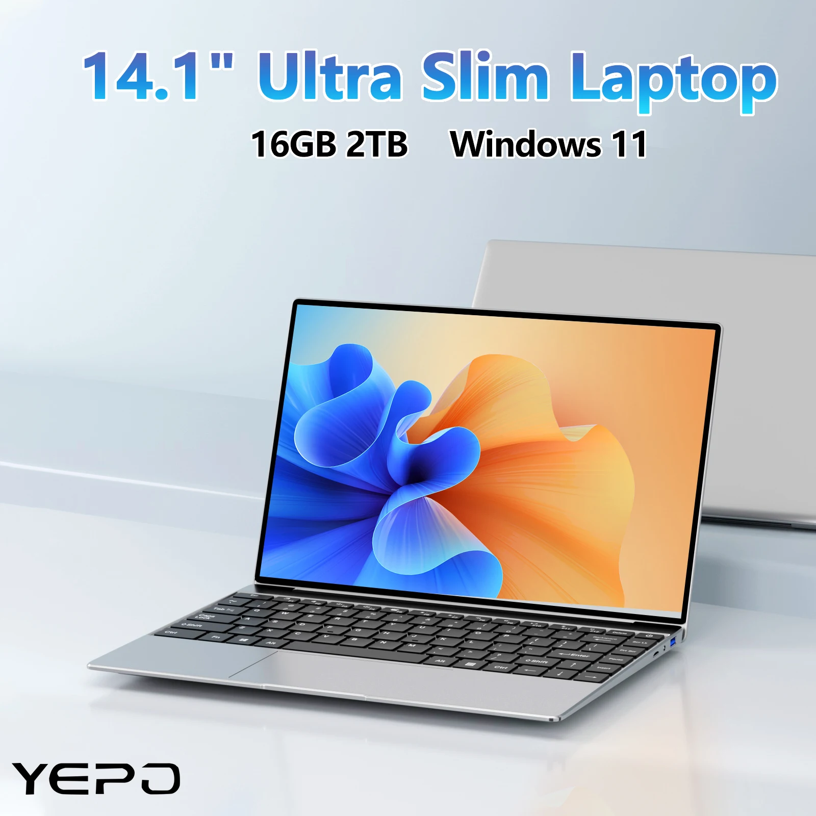 Ультратонкий ноутбук 14,1 дюйма, 16 ГБ ОЗУ, 2 ТБ SSD, игровой ПК Intel N3700, дисплей 1920*1080, офисный учебный компьютер, ПК, Windows 11 Pro