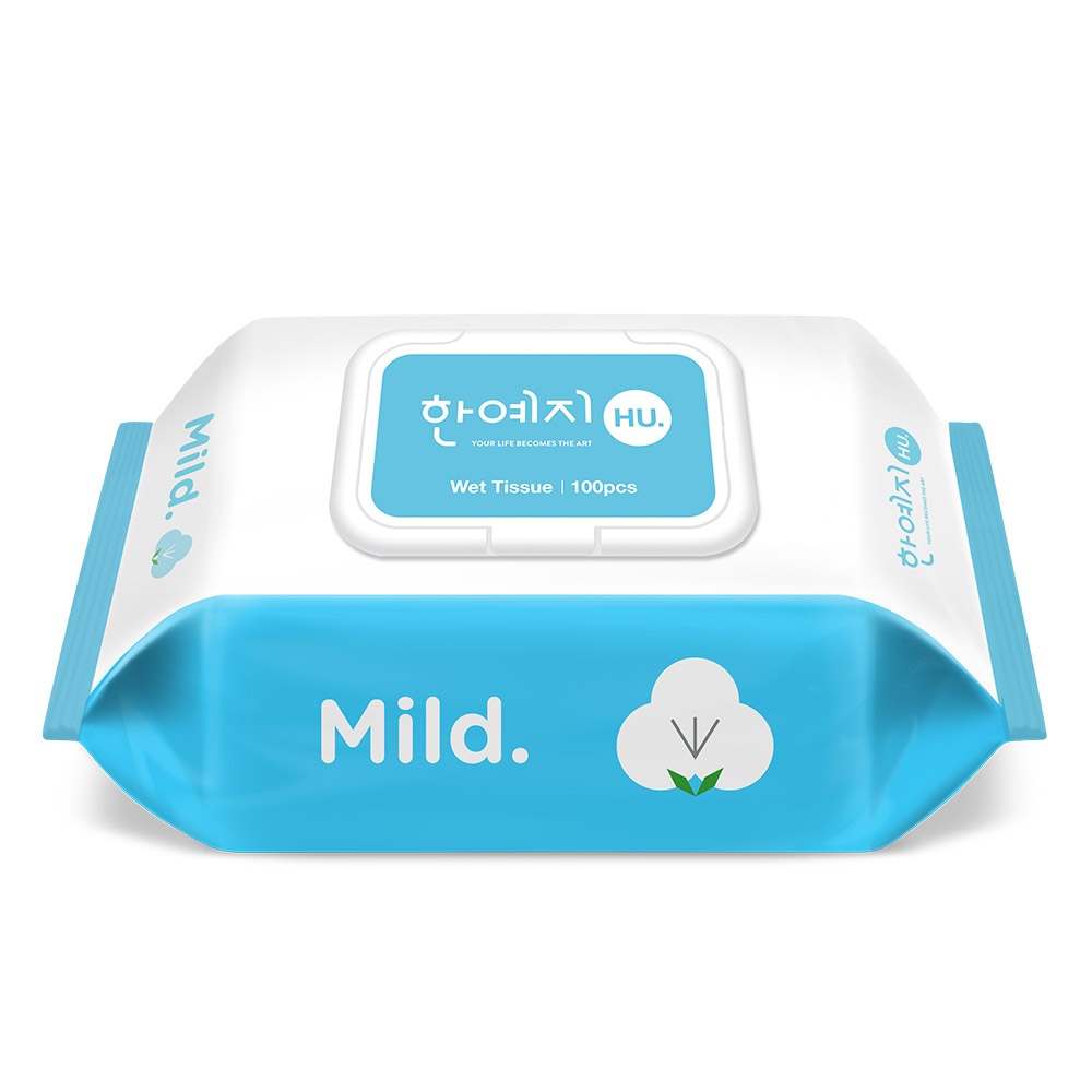 한예지 휴 마일드 물티슈 100매 캡형 [총 5팩]