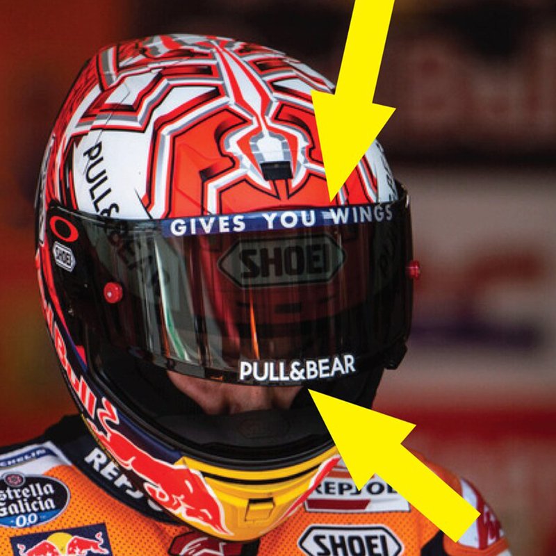 Крутой мотоциклетный шлем, козырек, декор daje вам крылья, PULL BEAR, виниловые наклейки, наклейка