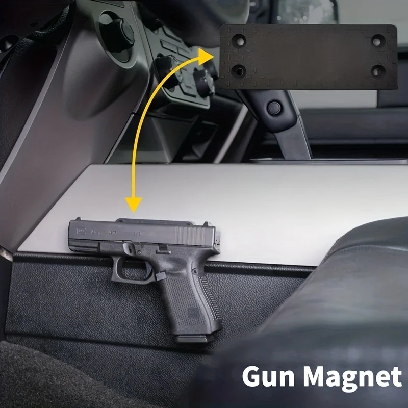 1pc ゴムコーティングされた磁気隠蔽マウント、車、トラック、車、ベッドサイドまたは家庭用の隠し収納用