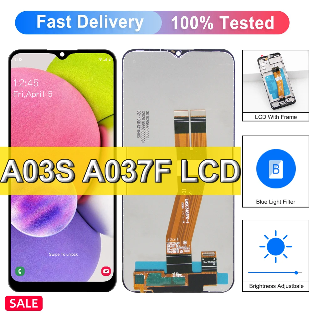 6,5 ''A03S Display Für Samsung Galaxy A037F A037M A037G A037U A037W LCD Display Touchscreen Digitizer Montage Ersatz