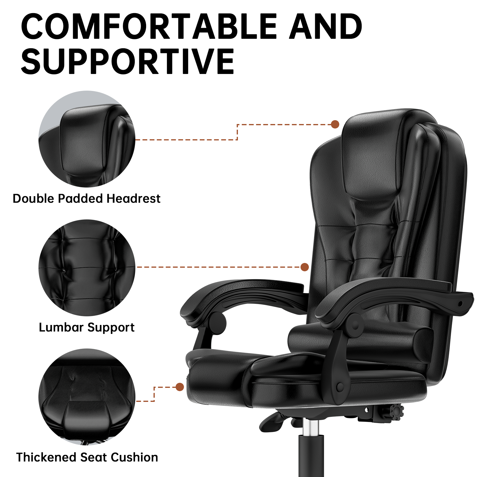 Executive Office Chair High Back Desk Chair Ergonomic Recliner Computer Chair Gaming Chair for Home Office Working