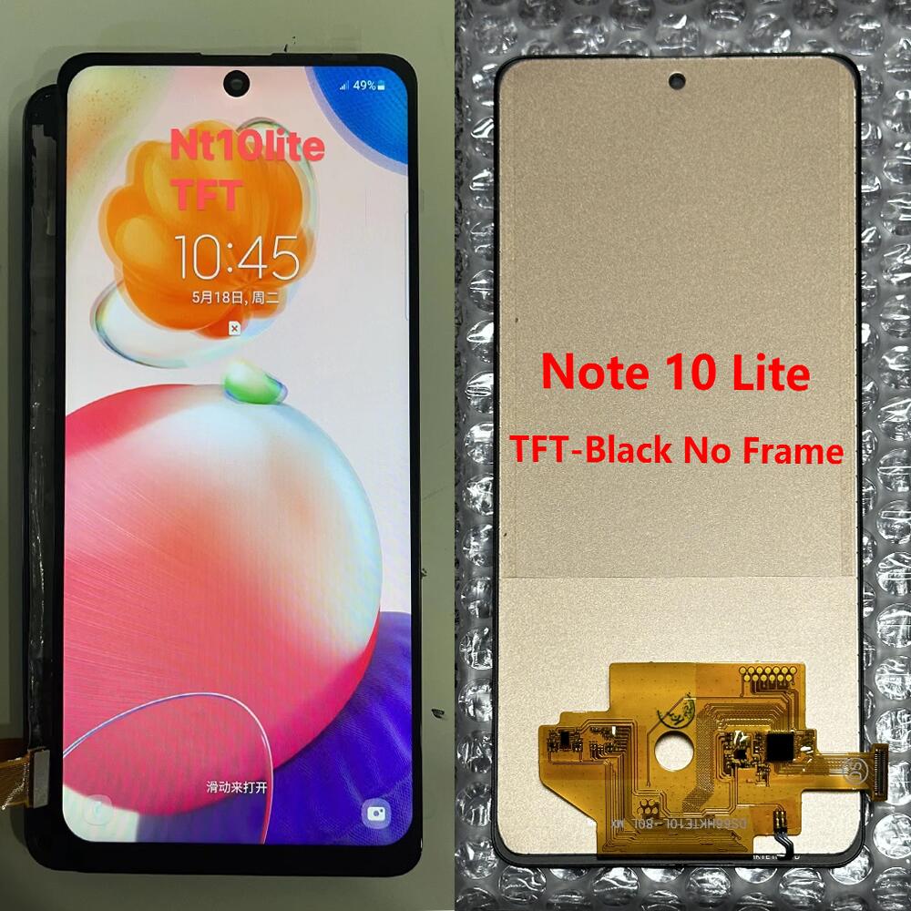 Pantalla AMOLED 100% para Samsung Galaxy Note 10 Lite pantalla Lcd N770 N770F N770F/DS con marco de repuesto de pantalla táctil Digital